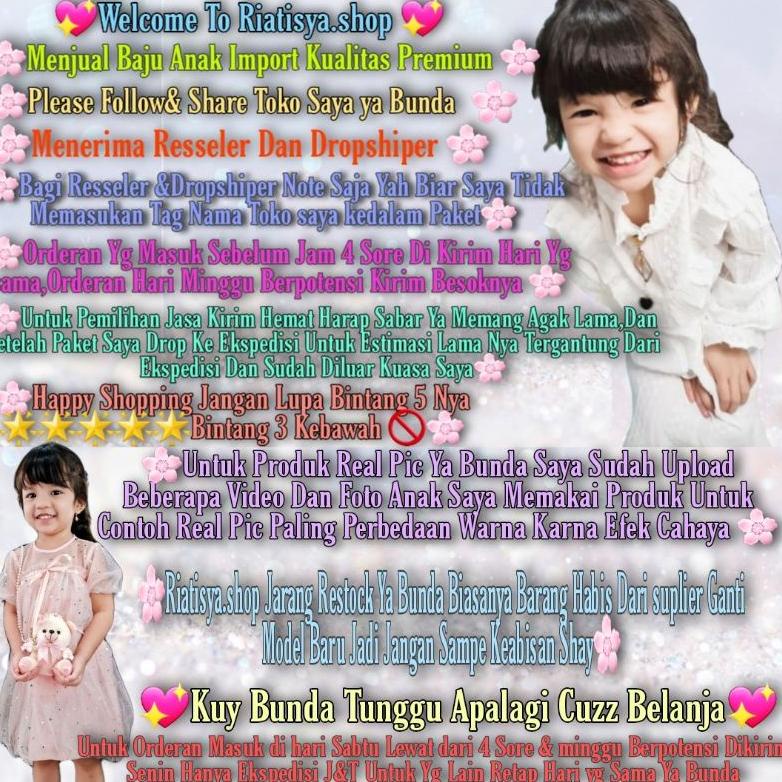 Big Sale - Baju Dress Bayi/Anak Perempuan/Cewek Katun Kombinasi Tutu Casual Fancy Premium Import ~