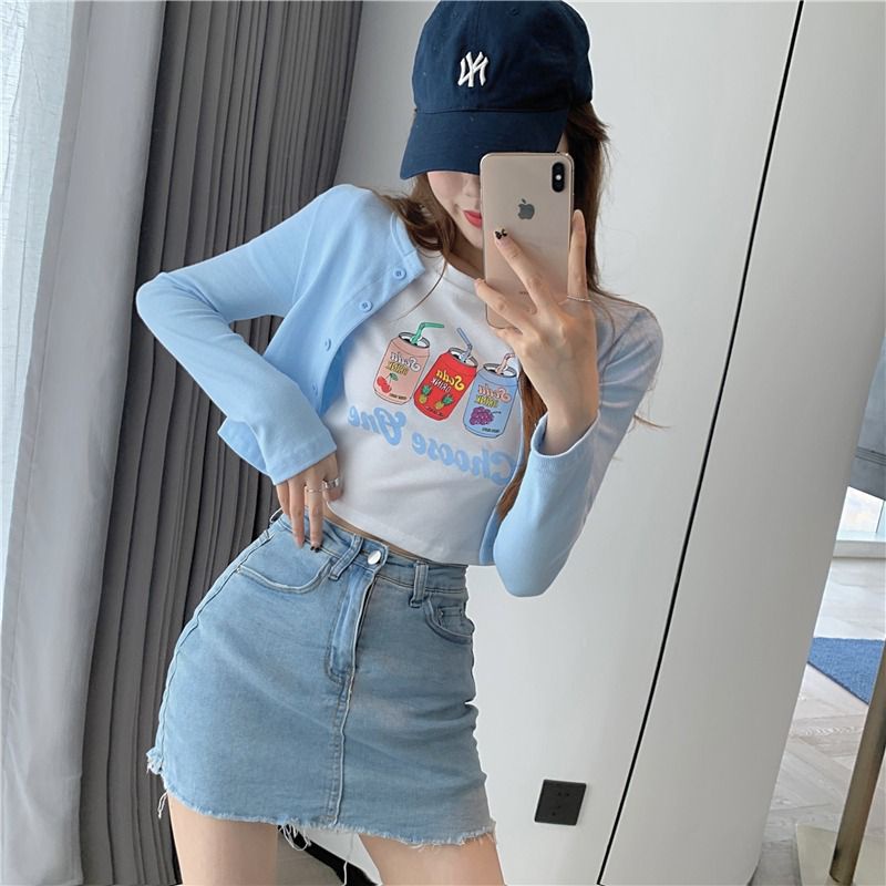 [littlecrab] Crop Top Fruit Soda Drink Choose One Hitam Putih Abu Sablon Colorful Berkualitas Simple Elegan Atasan Kaos Crop Unik Aesthetic Motif Minuman Kaleng Buah Grape Pineapple Cherry Korean Style