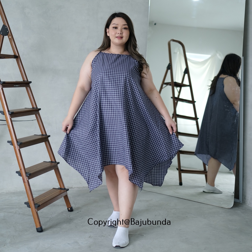 LD 130 Dress Jumbo Dres Big Size Baju Wanita Jumbo NANAKOTAK