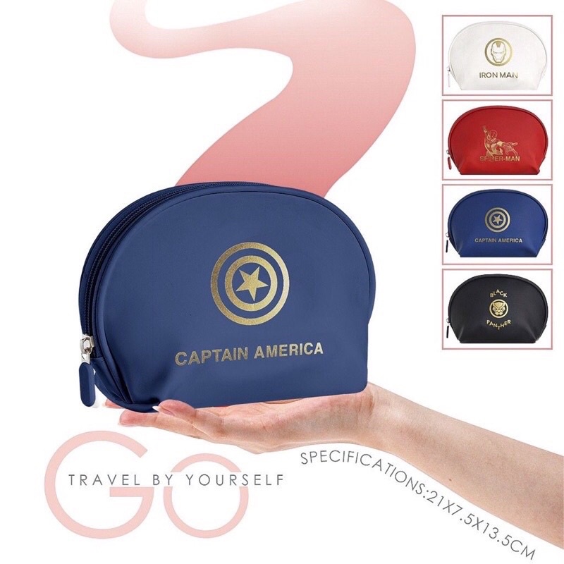 SALE POUCH MARVEL MINISO COSMETIC BAG MINISO / POUCH MINISO / BE YOUR SELF COSMETIC BAG MINISO