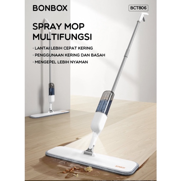 (BONSBOX-806) Cleaning Tools Sapu Alat Pel Pembersih Lantai Automatic Spray Water Mop Floor Cleaner