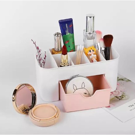 Rak Tempat Kosmetik Plastik Mini / Rak Makeup Mini / Tempat Makeup Serbaguna Ukuran Mini