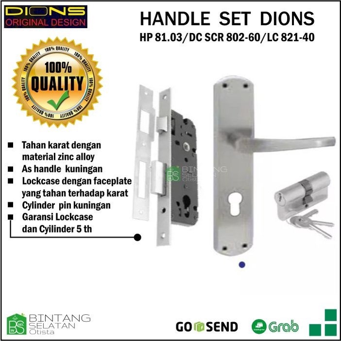DIONS HANDLE SET SHP 83.01DC SCR 60LC 40