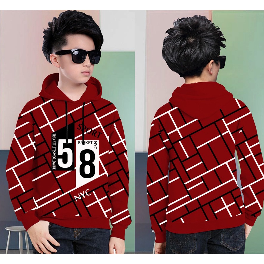 Hoodie Anak SPORT 58 Anak Gaming Bahan Fleece Tebal /Jaket Anak Laki Laki/Jaket Anak Terbaru/4-11