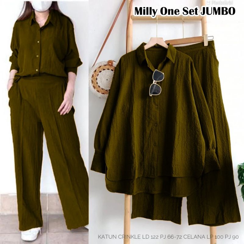 GS / MILLY ONE SET JUMBO / SETELAN WANITA