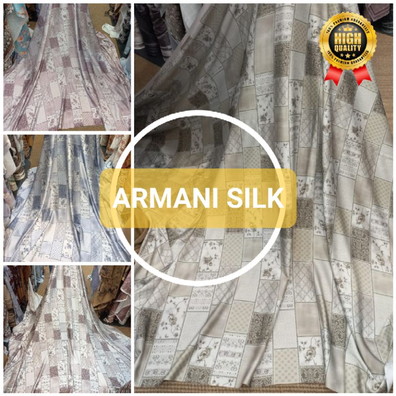 ARMANI SILK PRINTING/BAHAN KAIN ARMANI SILK/ARNAMI PREMIUM/ARM SILK GRADE-A