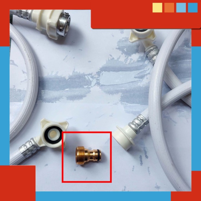 AKPA SAMBUNGAN SELANG Mesin Cuci 1 Tabung AQUA JAPAN Konektor Penyambung