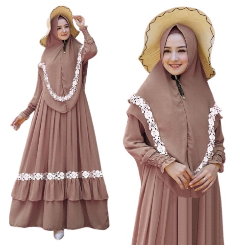 gamis syari terbaru | embun syari gamis set hijab | pakaian muslim wanita terlaris | gamis syari ter