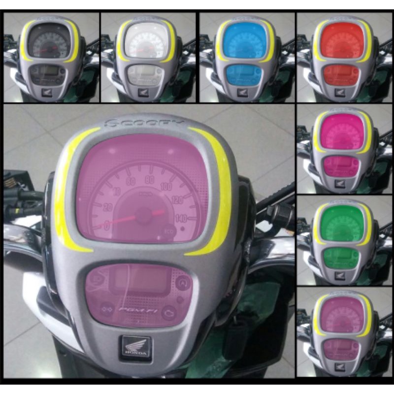 stiker transfaran anti gores spidometer scoopy