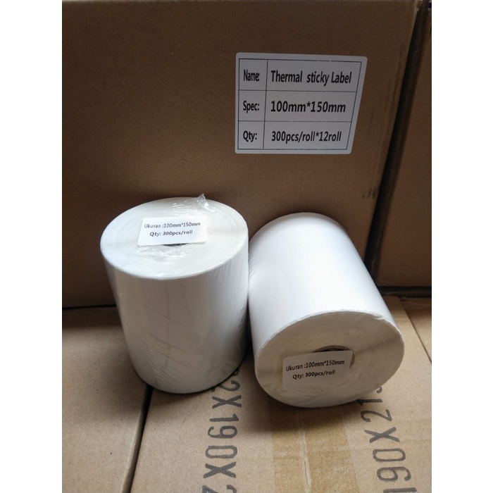 

Therm 100 X 150 Mm Kertas Sticker Direct Thermal Label Barcode 300Pc