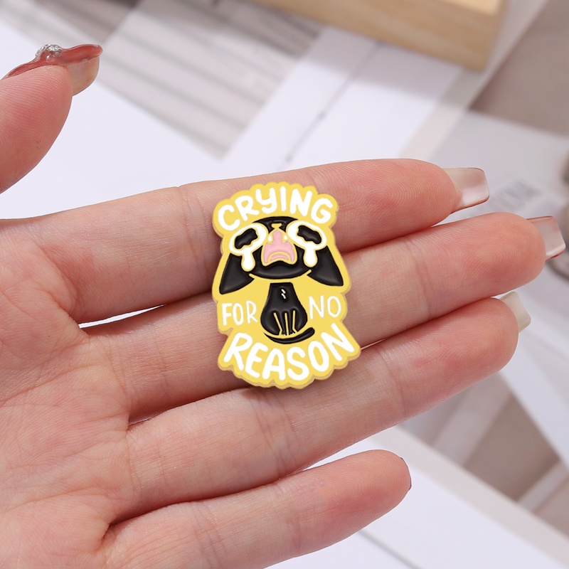 Bros Pin Desain Kartun Crying for No Reason Untuk Aksesoris Pakaian