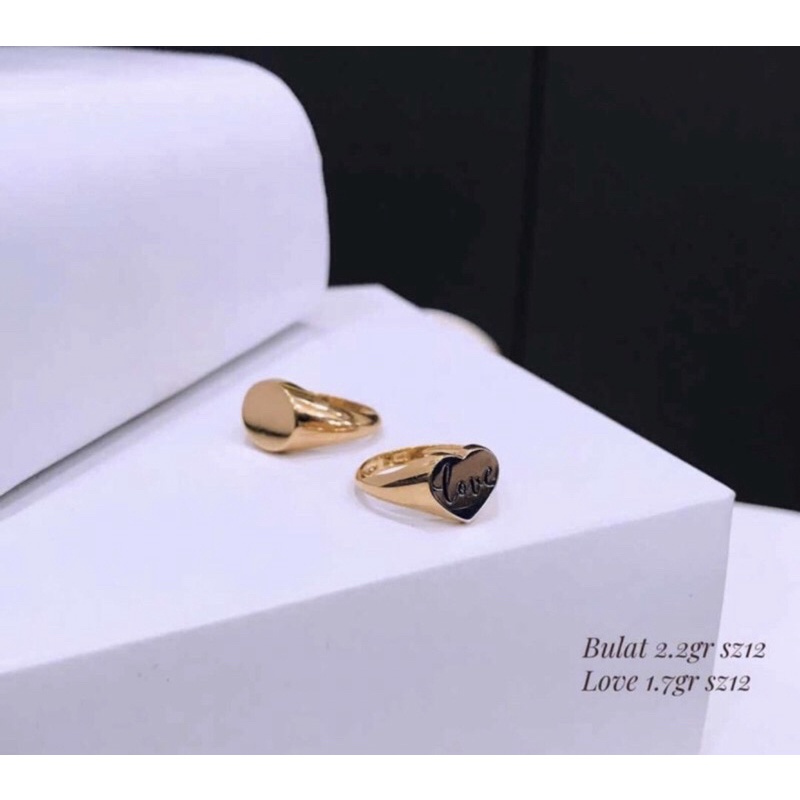 Cincin love lotus fashion kadar 375 8karat