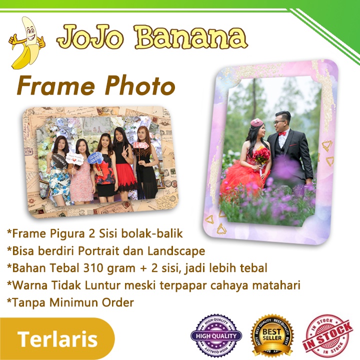 Frame Photobooth 4R Polos Bingkai Foto Pigura Photo Karton Tebal 310gr 2 Sisi