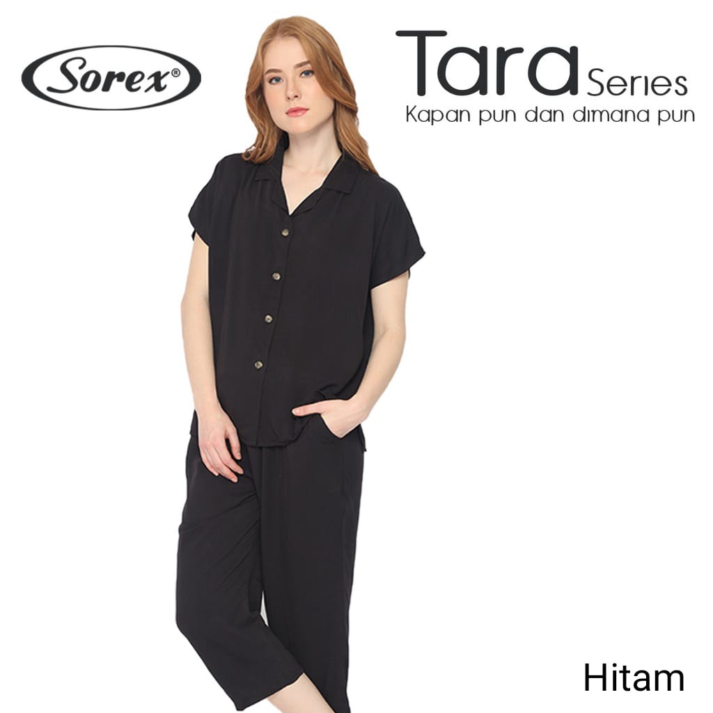 Baju Tidur Set Atasan + Celana / Tara Series Rayon Premium Piyama Freesize Sorex 801