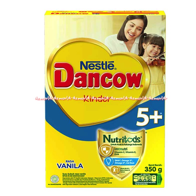 Nestle Dancow Kinder 5+ Rasa Vanila 350gr Nutritods Susu Dancow Bubuk Putih Rasa Vanila Untuk Usia 5 tahun Ke Atas 350 gram