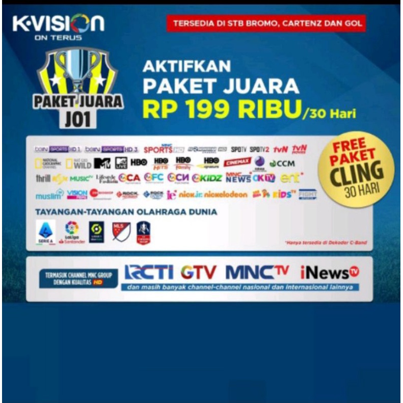 PAKET JUARA K-VISION 30HARI