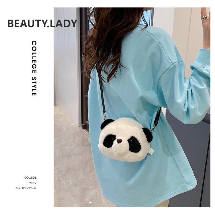 BAO066 Tas boneka mewah tas panda lucu baru Tas Anak Tas HP Tas Perempuan Hadiah ulang tahun