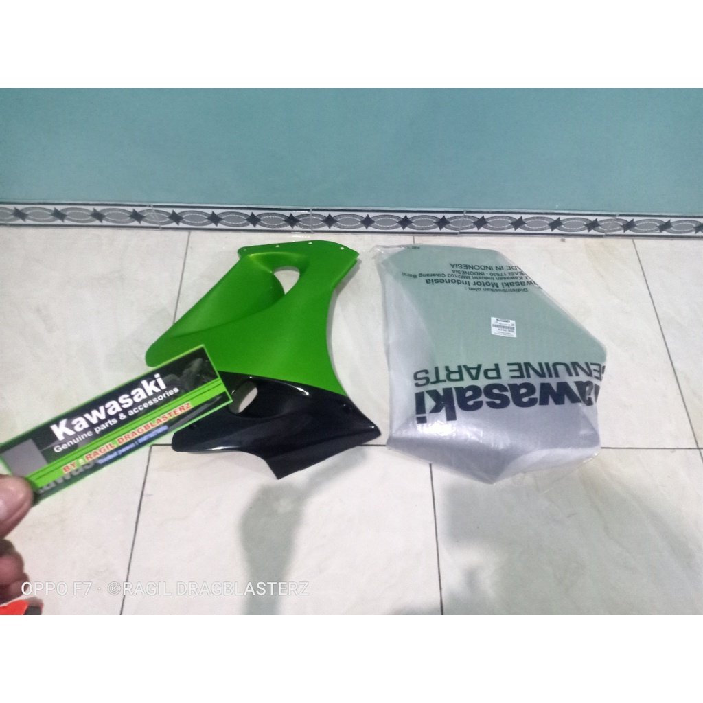 fairing bawah ninja rr old hijau metalik original kawasaki