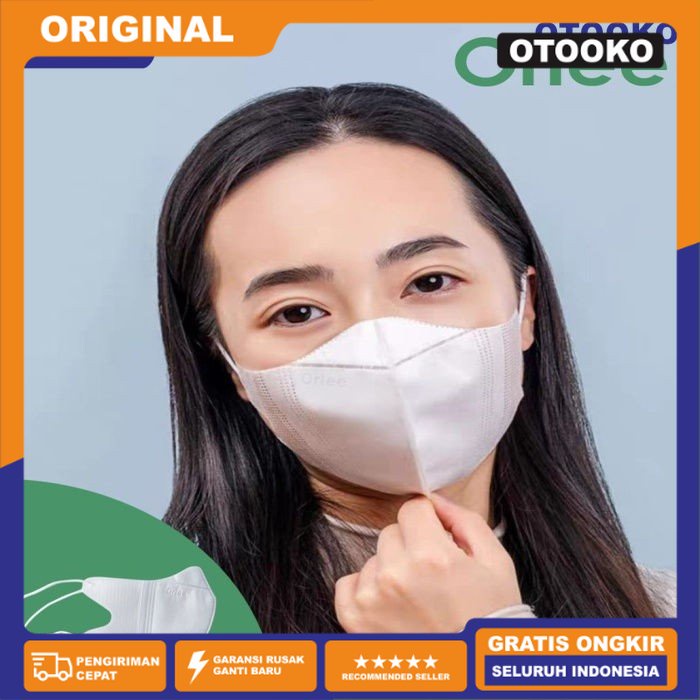 Masker Duckbill 3D Embos Orlee 3 Ply 3Ply Earloop Kemenkes isi 10 pcs