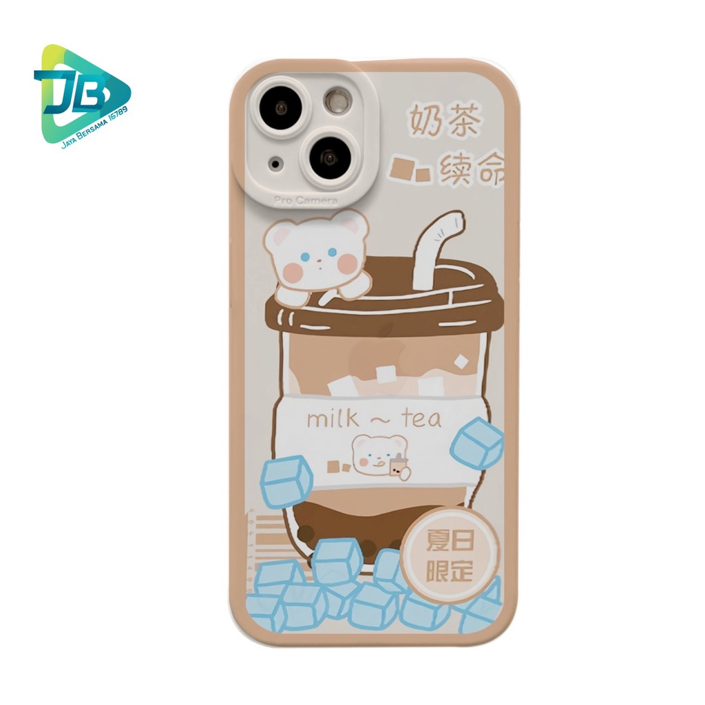 CUSTOM CASE SOFTCASE SILIKON PROCAMERA MILK TEA CUSTOM OPPO REALME VIVO XIAOMI SAMSUNG INFINIX IPHONE FOR ALL TYPE JB6200