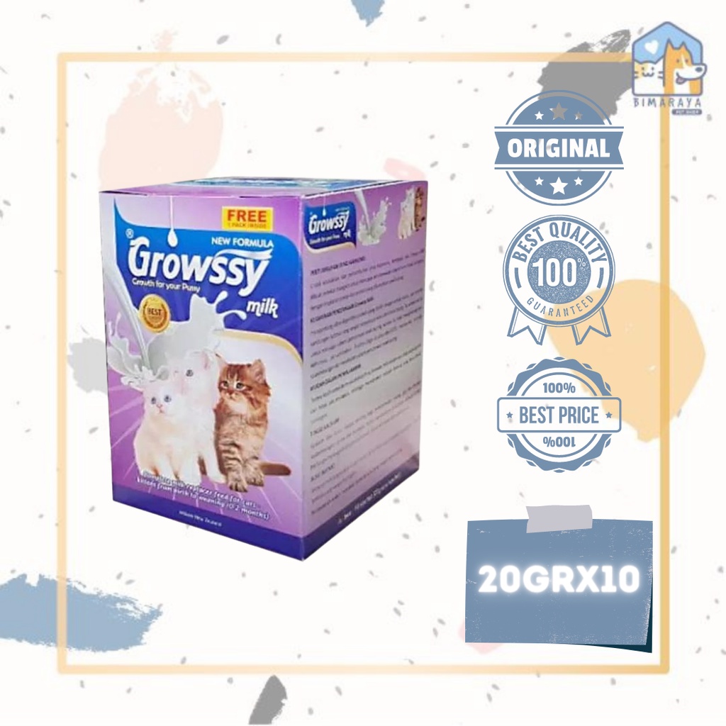 SUSU KUCING / CAT MILK GROWSSY 20GR X 10 ( 1 BOX)