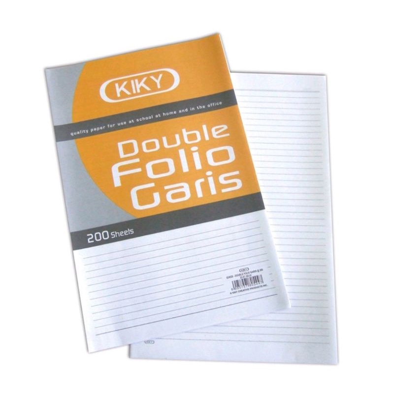 

Kertas Doubel Folio Bergaris 200 Lembar KIKY DFG-200
