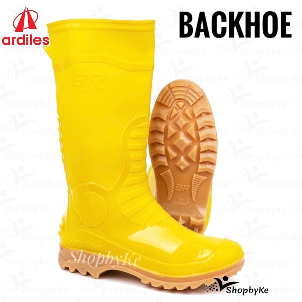 Sepatu Boots Karet Tinggi ARDILES BACKHOE KUNING PENTHEL / Sepatu Boots Karet Pria / Sepatu Boots Tinggi / Sepatu Boots Terlaris / Sepatu Boots Termurah / COD Bayar di Tempat