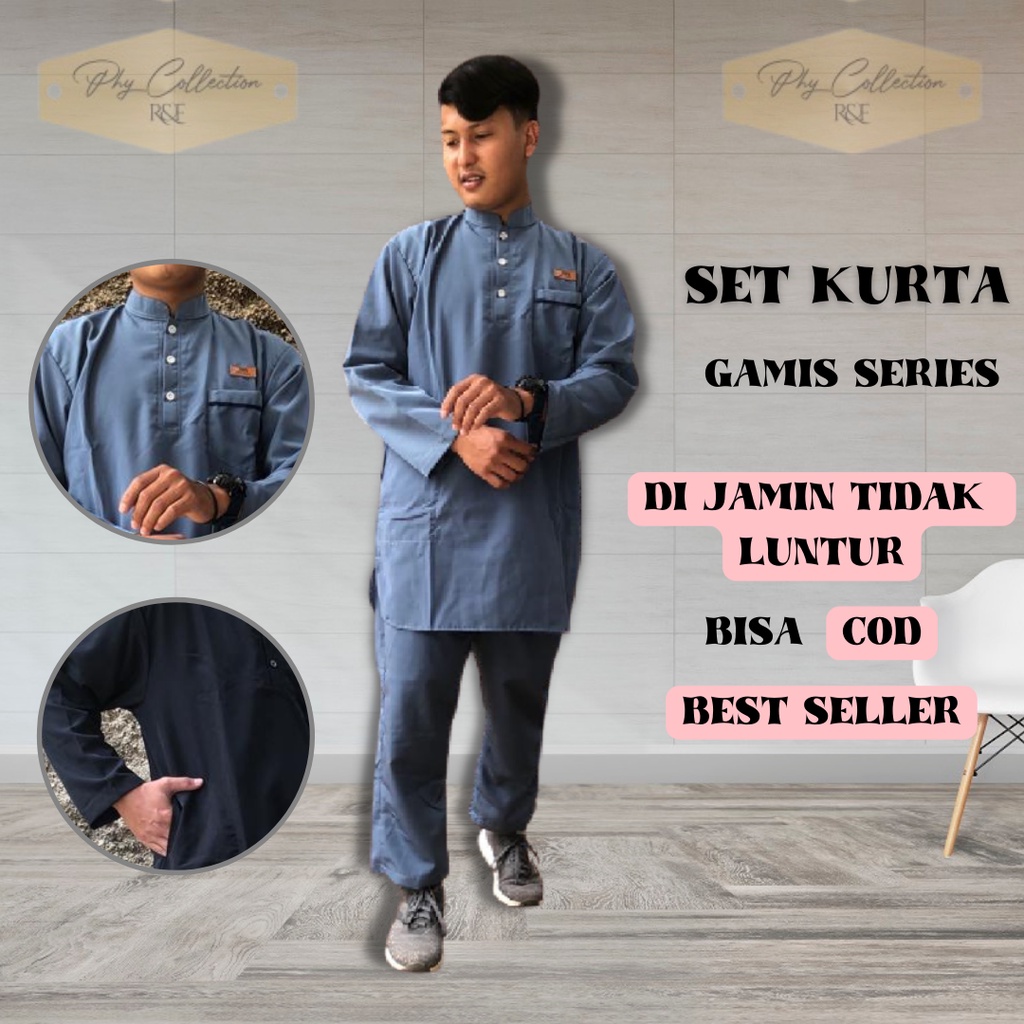 Koko Kurta Set Stelan Umroh Pakistan Pria Muslim laki laki Setelan Gamis Pakistan Remaja Dan Dewasa Baju Koko Kurta Premium Terlaris Ukuran M L XL XXL