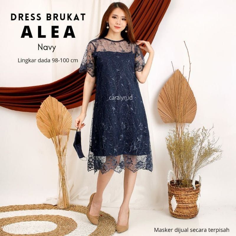 Baju Dress Lilac Pesta Natal Wanita Dewasa Remaja Lengan Balon Modern Murah Trend Kekinian Desain Mo