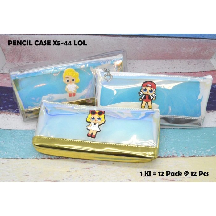 

Pencil case sleting 1 metalik motif LOL kotak mika satuan RATU.SHOP25