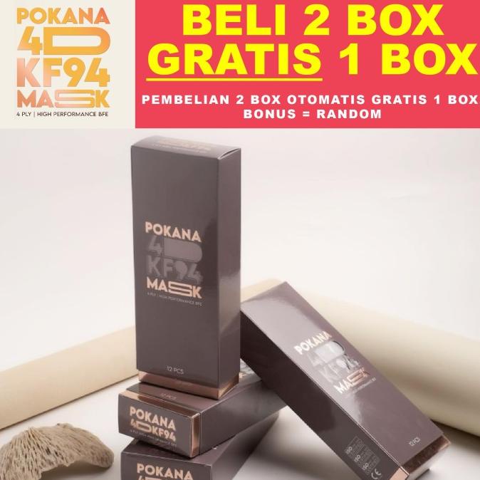 Masker Pokana Kf94 4Ply Isi 12Pcs / Pokana Mask 4D Kf94