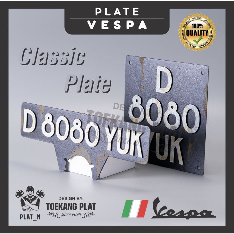 PLAT VESPA JADUL LAMA LAWAS