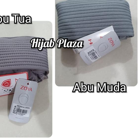 Jilbab Insant /Hijab Instan Bergo Polos zoya Marsha HL casual Ori - Abu-abu