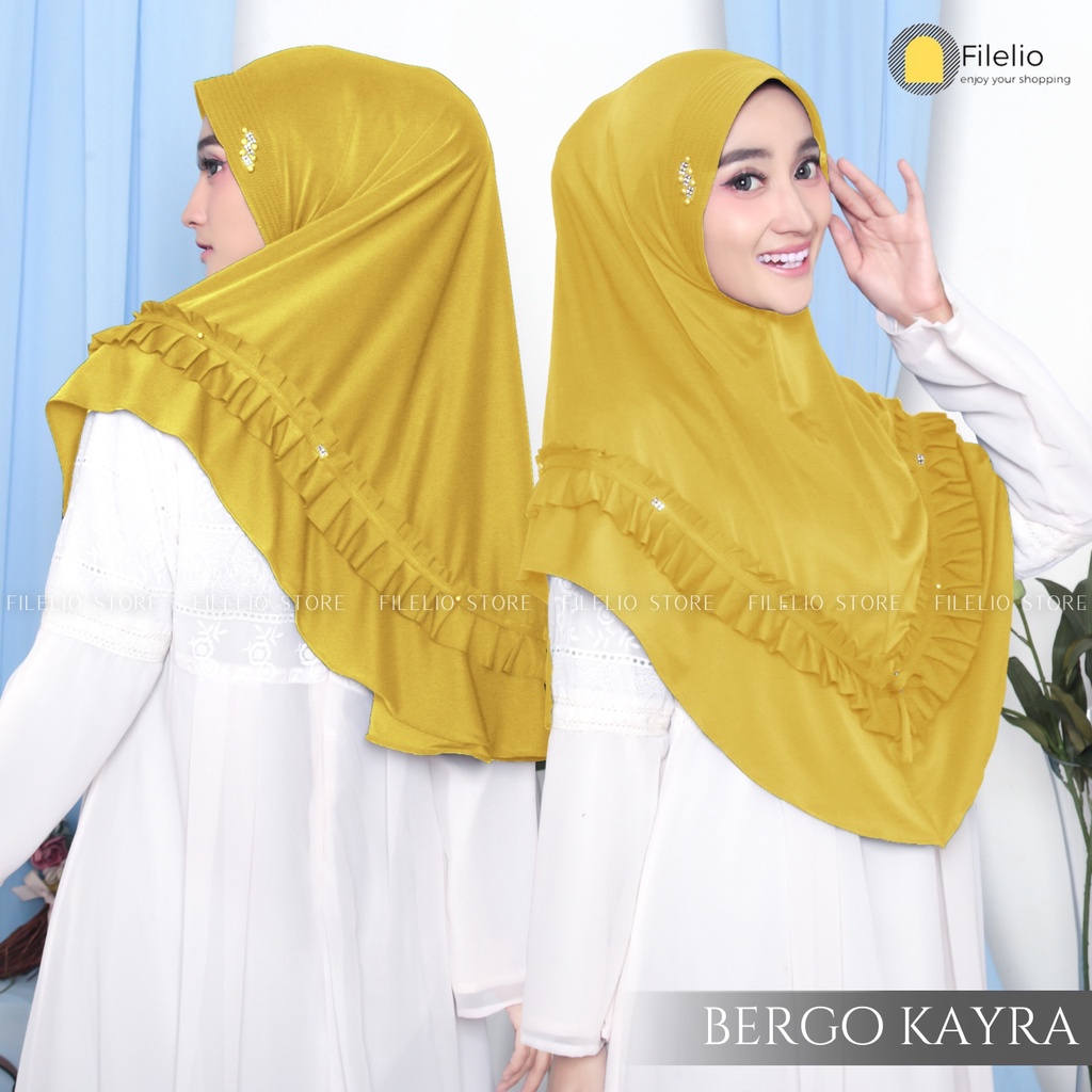 ALFATIHSTORE / bergo kayra rempel / Hijab Rempel Madu / Bergo Instan / kerudung jersey rempel Kriwil / Jilbab Bergo Hamidah Jersey | Bergo Sport Jersey Premium