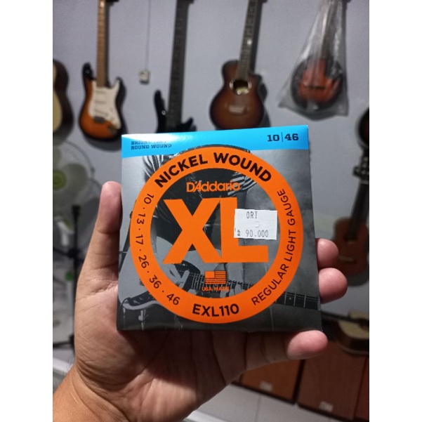 SENAR GITAR ELEKTRIK DADDARIO EXL 120 DAN EXL 110 ORIGINAL D'ADDARIO UKURAN 0,9 UKURAN 0,10