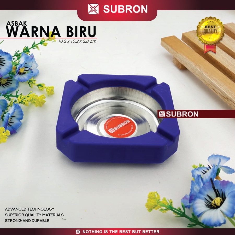 Asbak Persegi Warna Stainless - SUBRON