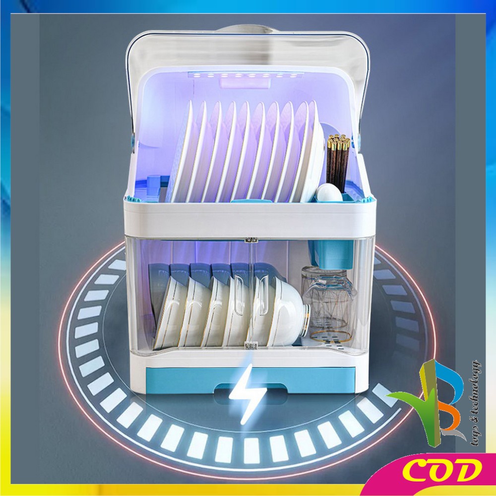 RB-C266 Rak Piring Lemari 2 Susun Plastic Dish Rack Rak Pengering Piring Tempat Piring Rak Dapur