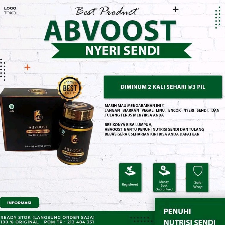 ABVOOST ATASI NYERI SENDI-SARAF & SEMUA JENIS PENYAKIT ABVOOST 100% ASLI BPOM