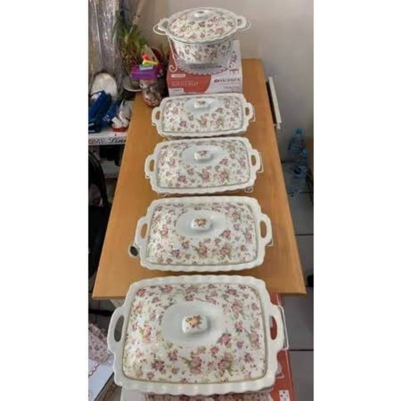 Set Prasmanan Vicenza Melati Wadah Saji isi 5pcs