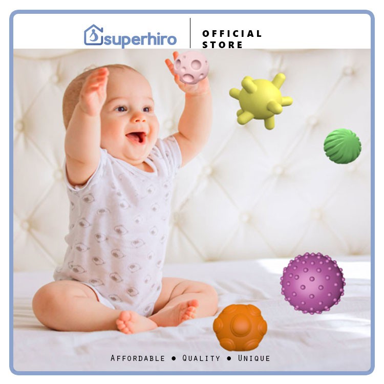 Soft Ball Baby Mainan Paket Bola Sensory Sensorik Bayi Teether