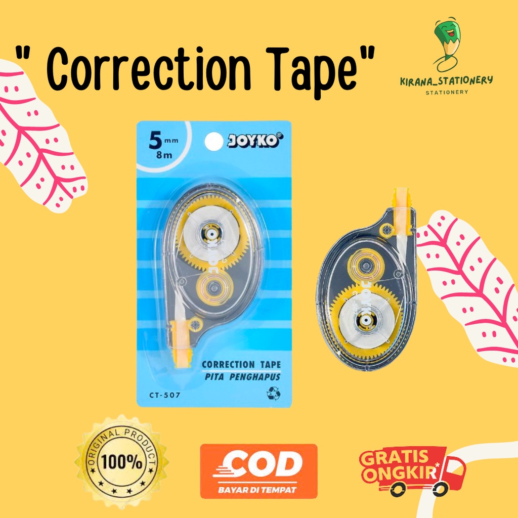 

STIPO KERTAS TIP EX CORRETION TAPE JOYKO CT 507
