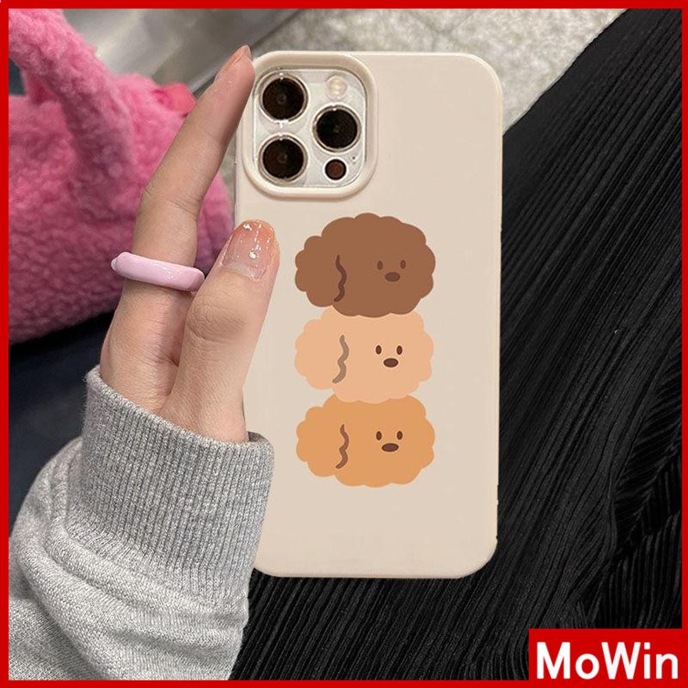 For iPhone 14 Pro Max iPhone Case Khaki Gray TPU Soft Case Shockproof Protection Camera Cute Puppy Cartoon Compatible For iPhone 13 Pro max 12 Pro Max 11 Pro max xr xs max 7Plus 7