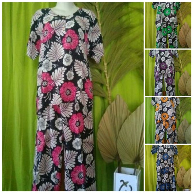 Babydoll batik pekalongan/one set tiedye/baju tidur/setcel