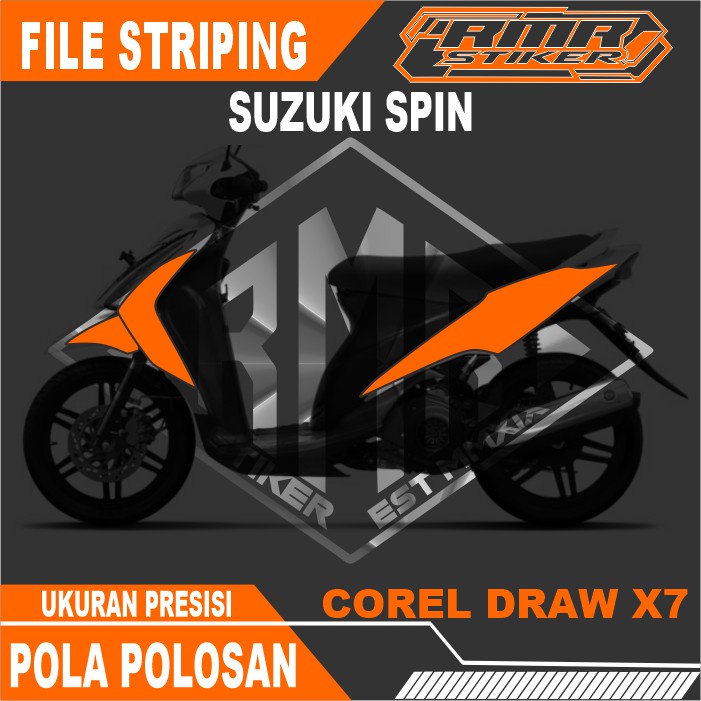 Pola File / Mentahan Striping Suzuki Spin