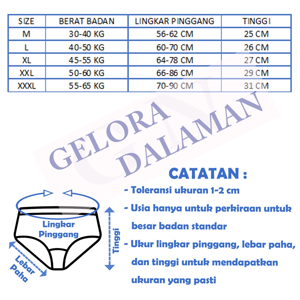 6 Pcs Celana Dalam Cd Wanita Pakaian Dalam Sempak Perempuan