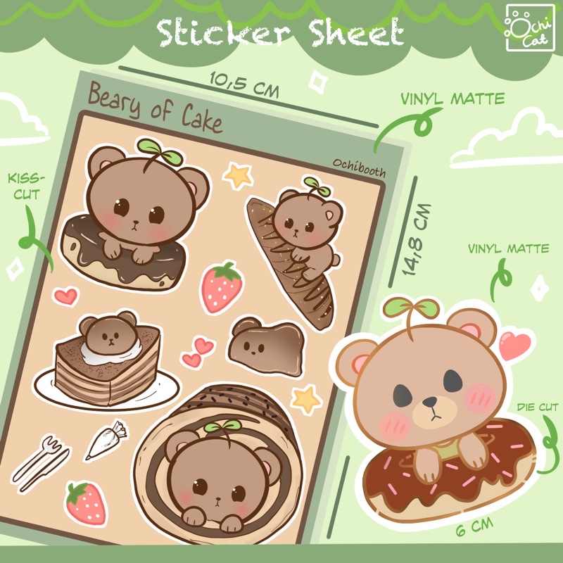 

Sticker Beary of Cake