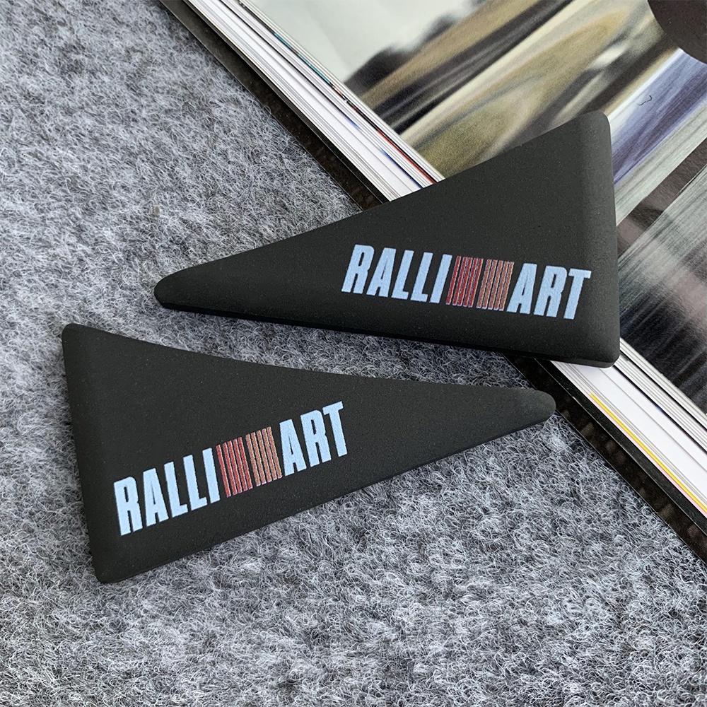 Mitsubishi RALLIART Stiker Perlindungan Sudut Pintu Mobil Anti Tabrakan Silikon Gores Logo Karet Lancer 9 EVO 10 Outlander 3 Asx L200 Pajero