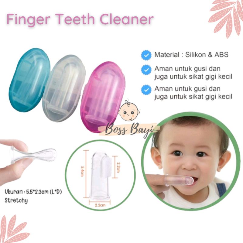 BOSS BAYI - Sikat Gigi/Sikat Lidah Jari Silikon/Sikat Gusi Bayi