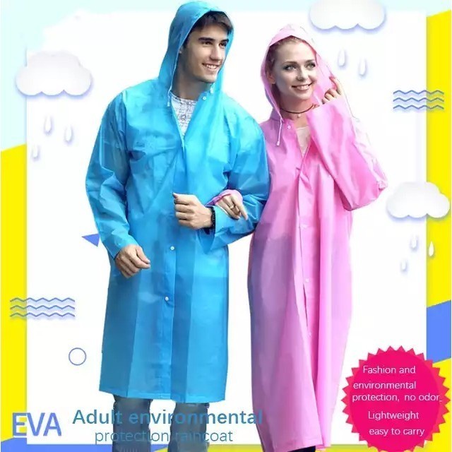 barokah gamis EVA jas hujan murah polos UNIVERSAL rain coat LIPAT raincoat Poncho