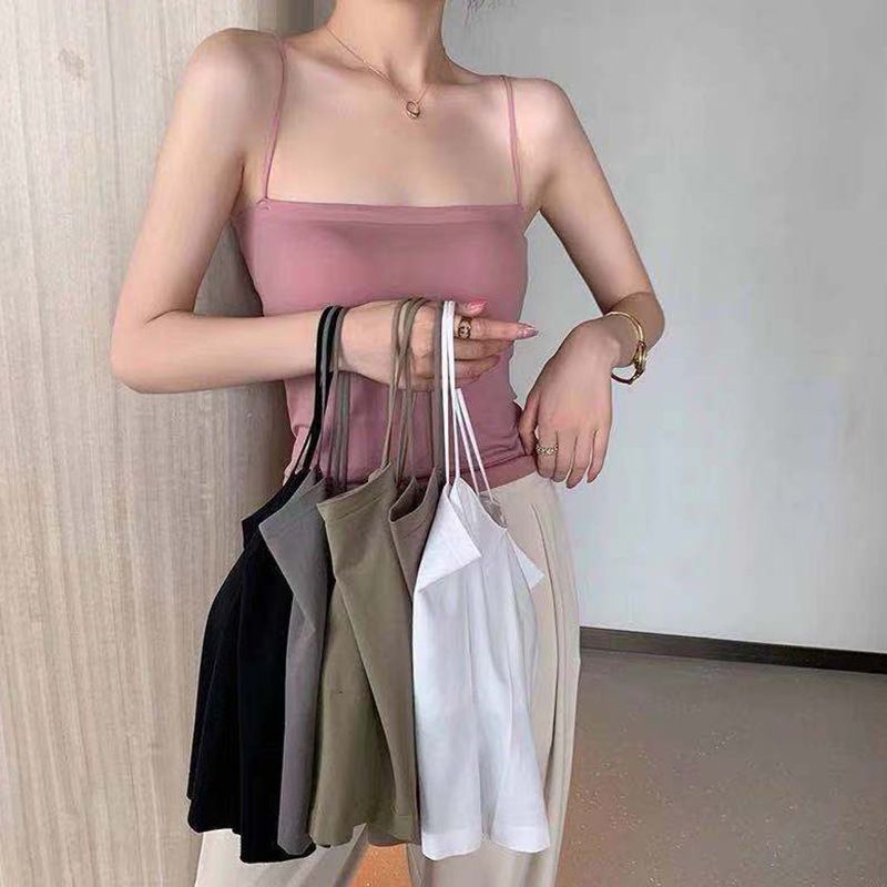 Tanktop Tali Ladies Bra Basic Wanita / Tanktop Square Tali Spaghetti Premium